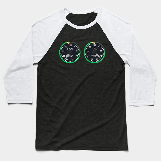 A-10 Warthog Cockpit Dials Baseball T-Shirt by TWOintoA